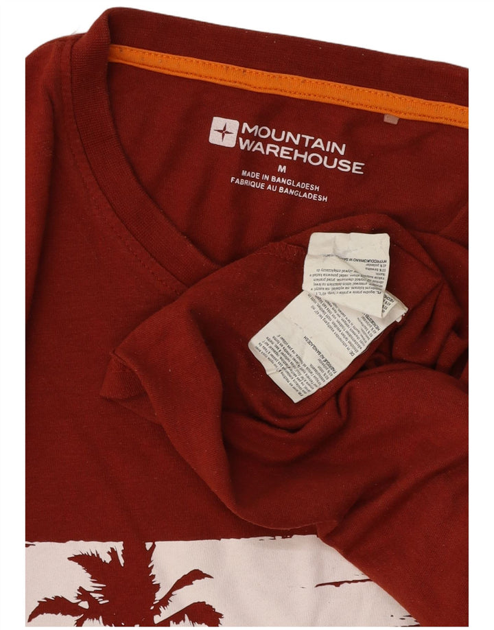 MOUNTAIN WAREHOUSE Camiseta gráfica masculina Top médio algodão vermelho