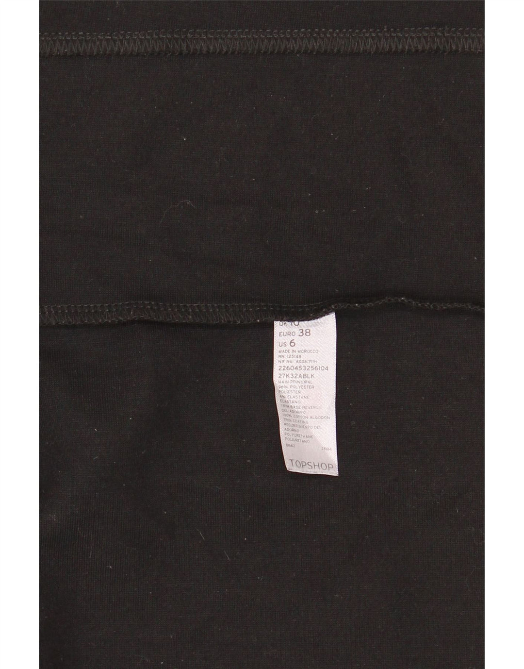 Saia lápis feminina Topshop UK 10 pequena W28 poliéster preto