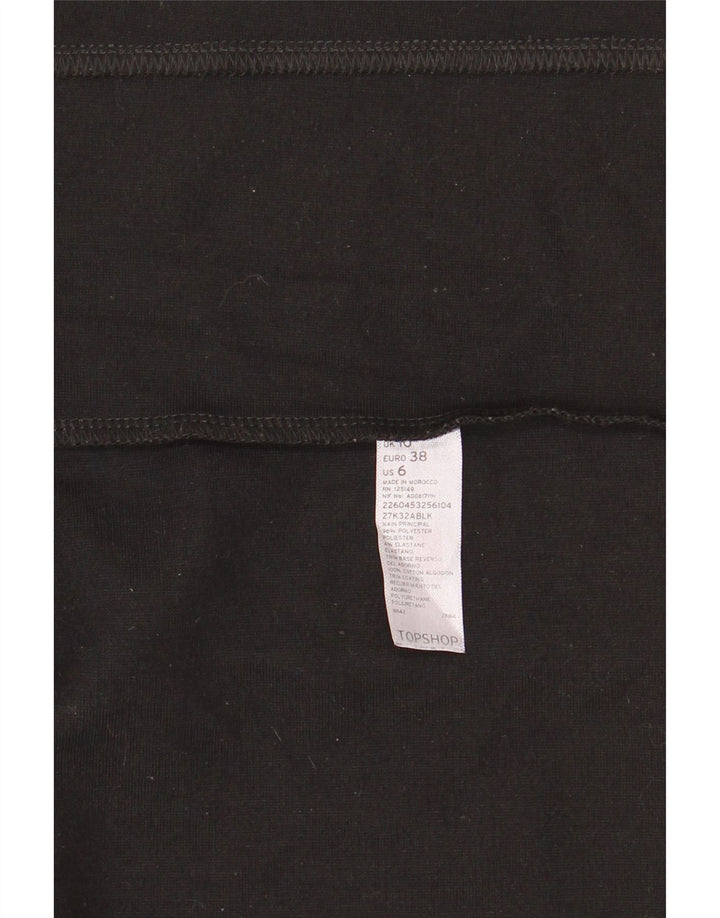 Saia lápis feminina Topshop UK 10 pequena W28 poliéster preto