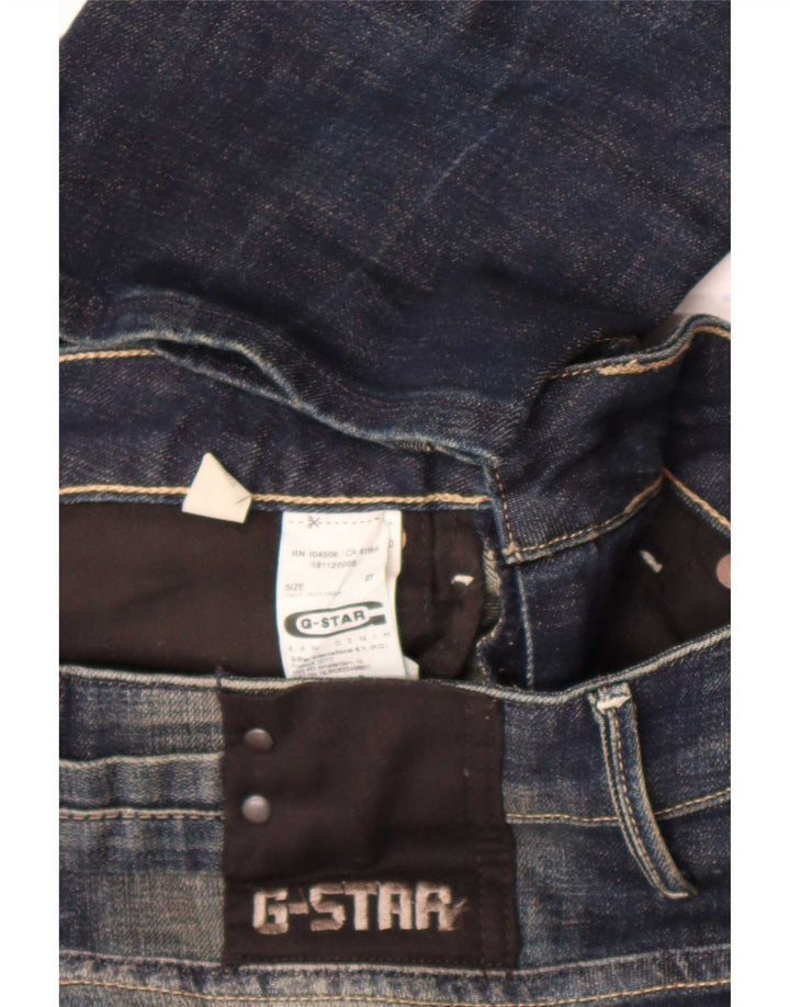 Calça jeans feminina super baixa G-Star W27 L18 algodão azul