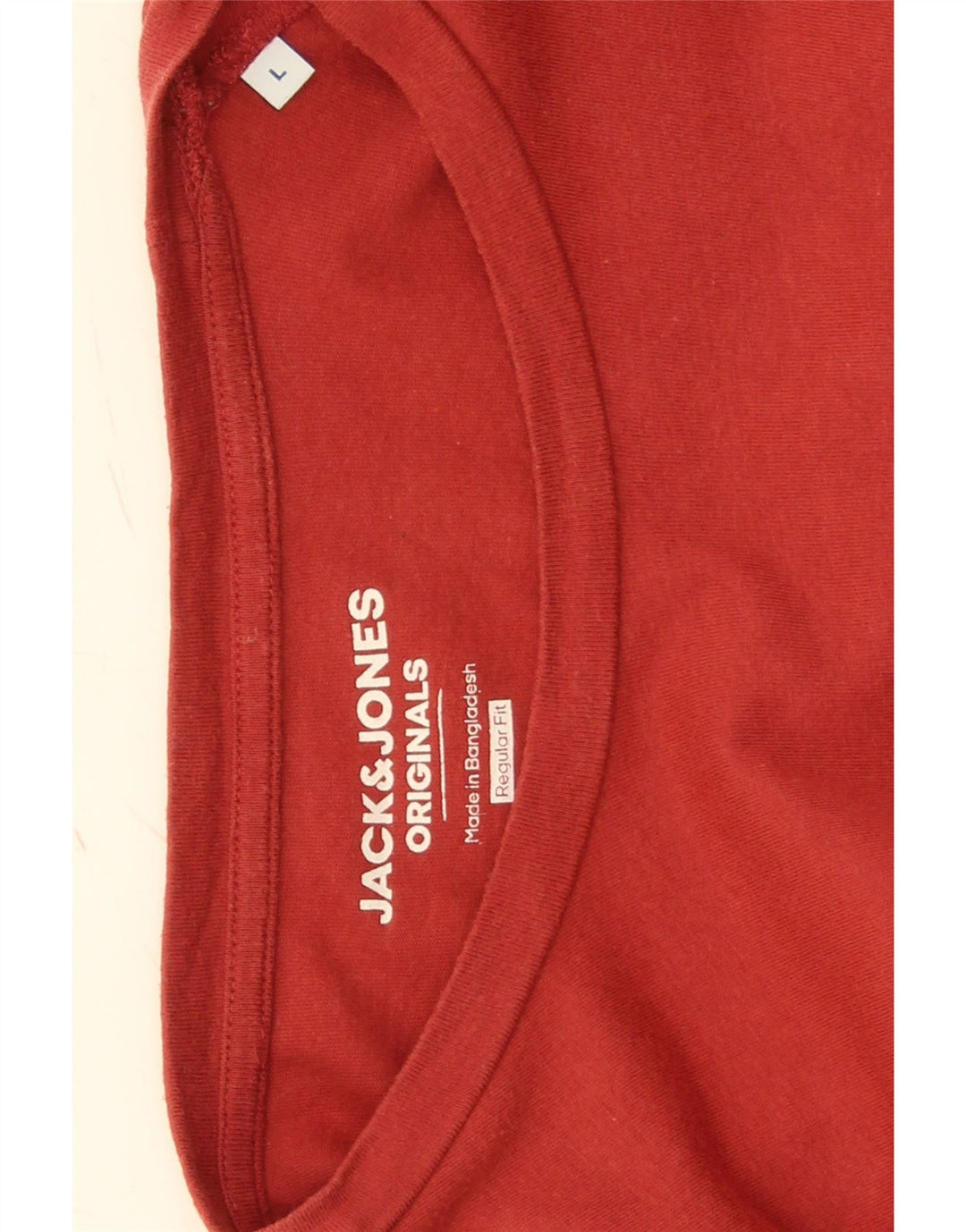 JACK & JONES Mens Regular Fit Graphic T-Shirt Top Large Red Cotton Vintage Jack & Jones and Second-Hand Jack & Jones from Messina Hembry 