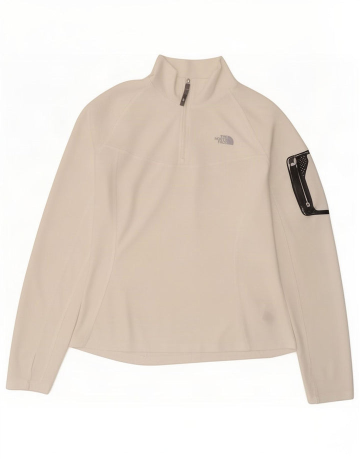 Pulôver feminino The North Face com zíper e gola alta Reino Unido 16 grande branco