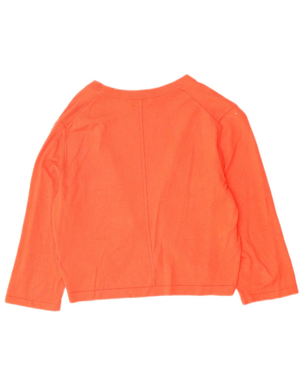 Top cardigã feminino Hobbs manga 3/4 UK 12 médio laranja modal