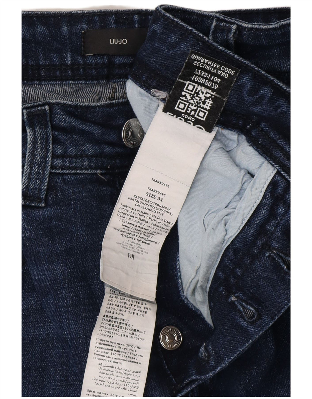 LIU JO Calça jeans feminina Frank Slim W31 L29 azul marinho