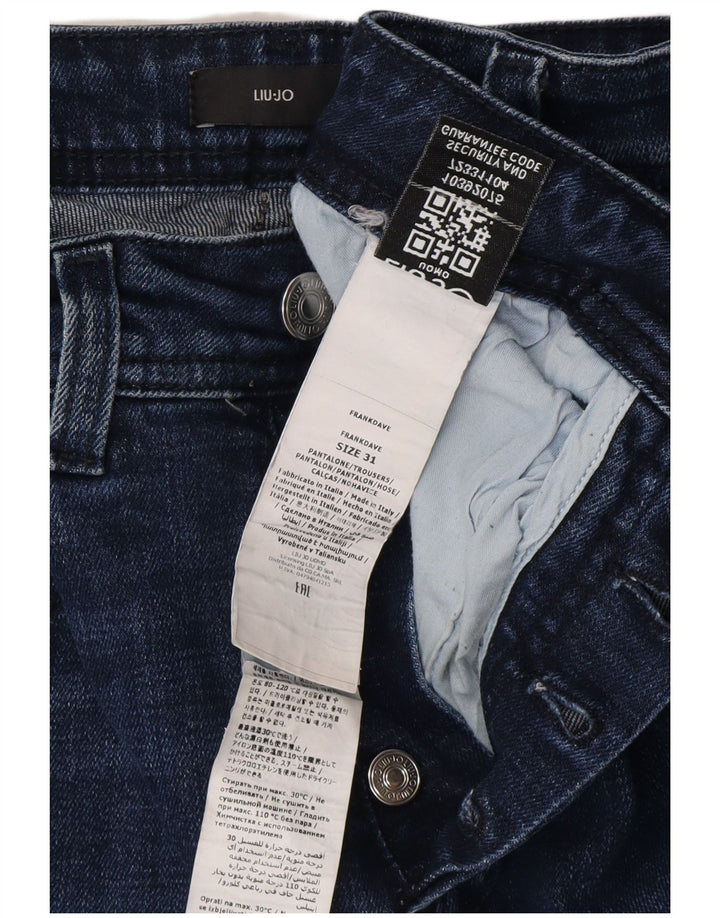 LIU JO Calça jeans feminina Frank Slim W31 L29 azul marinho