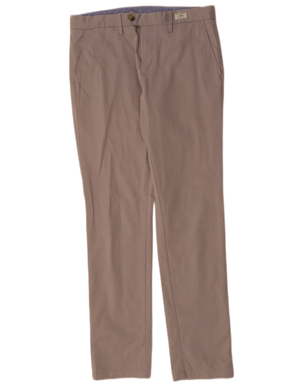 Tommy Hilfiger Mens Slim Fit Chino Calças W32 L32 Algodão Bege