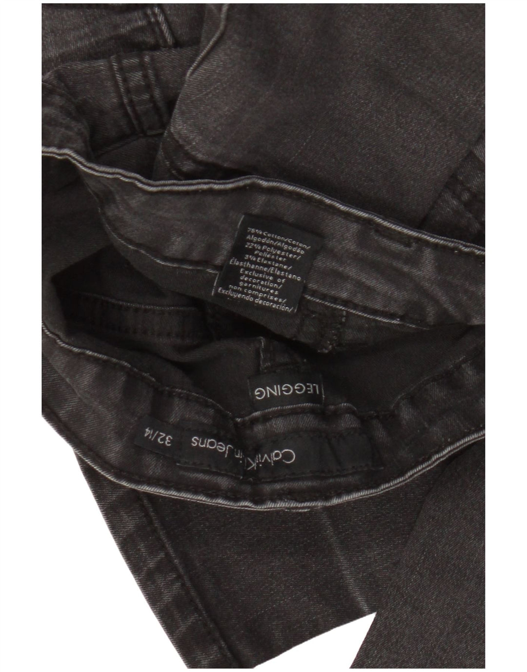 Calça legging feminina Calvin Klein US 14 grande W32 L30 algodão cinza