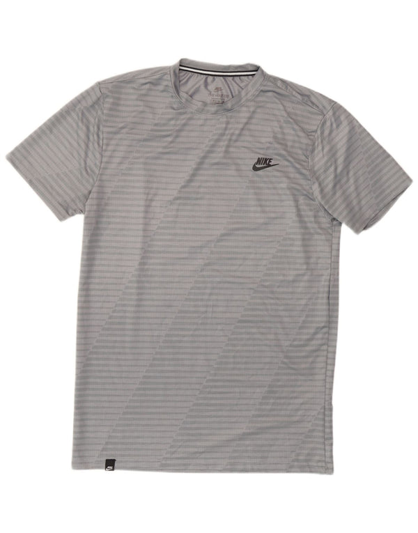 Camiseta masculina Nike Athletic Cut Top cinza médio listrado poliéster