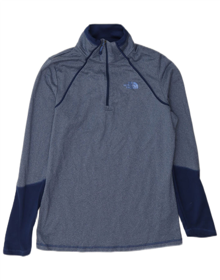 Pulôver feminino The North Face para treino UK 12 bloco colorido azul médio