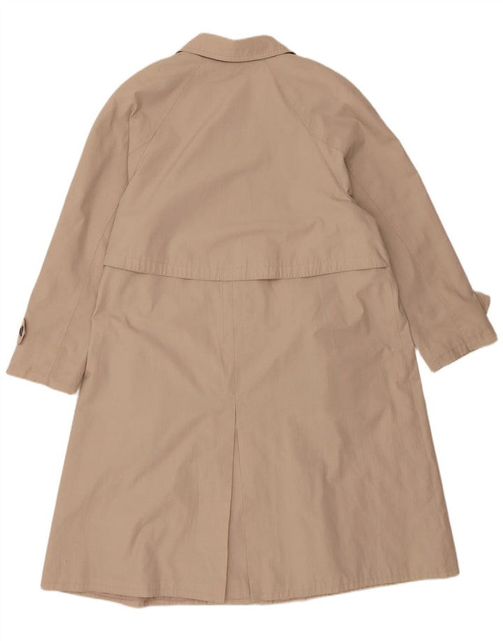 Trench Coat feminino vintage UK 16 grande poliéster bege