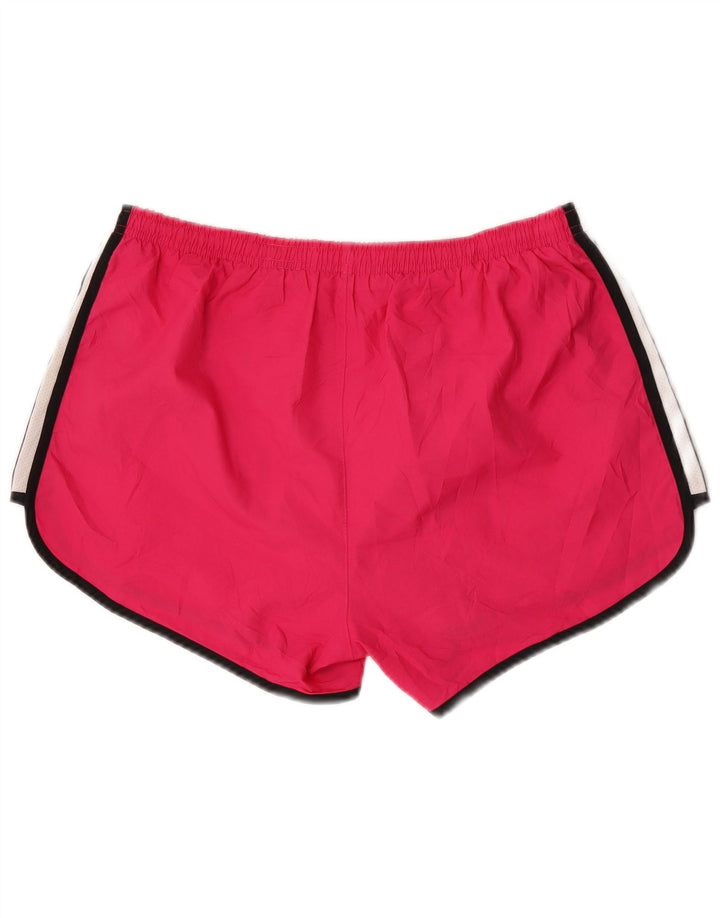 Shorts esportivos femininos Nike Dri Fit US 8/10 médio rosa colorblock poliéster