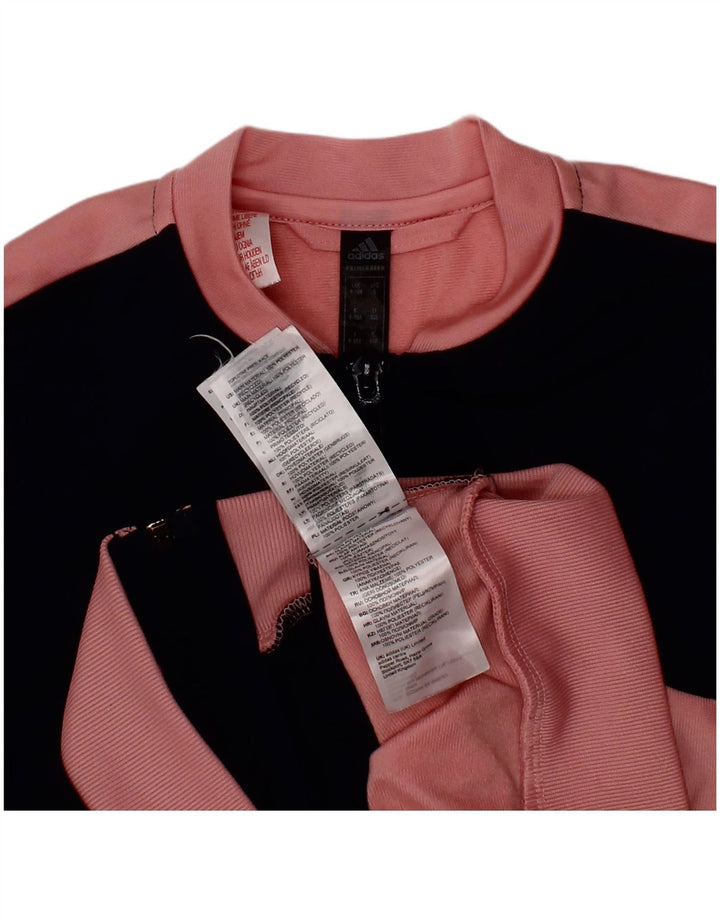Jaqueta Adidas Meninas Treino Top 9-10 Anos Rosa Colorblock Poliéster