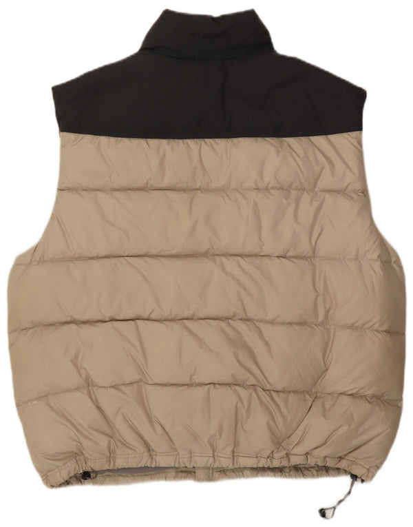 Colete Columbia Masculino Acolchoado UK 42 XL Bege Colourblock Poliéster