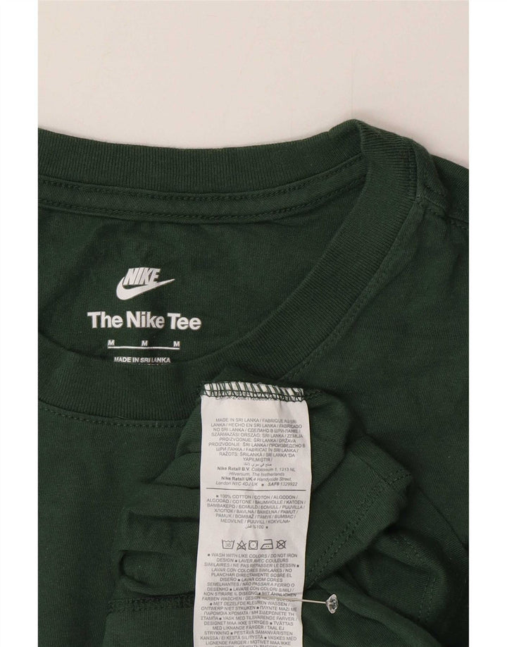 Nike Mens Camiseta Top Médio Algodão Verde