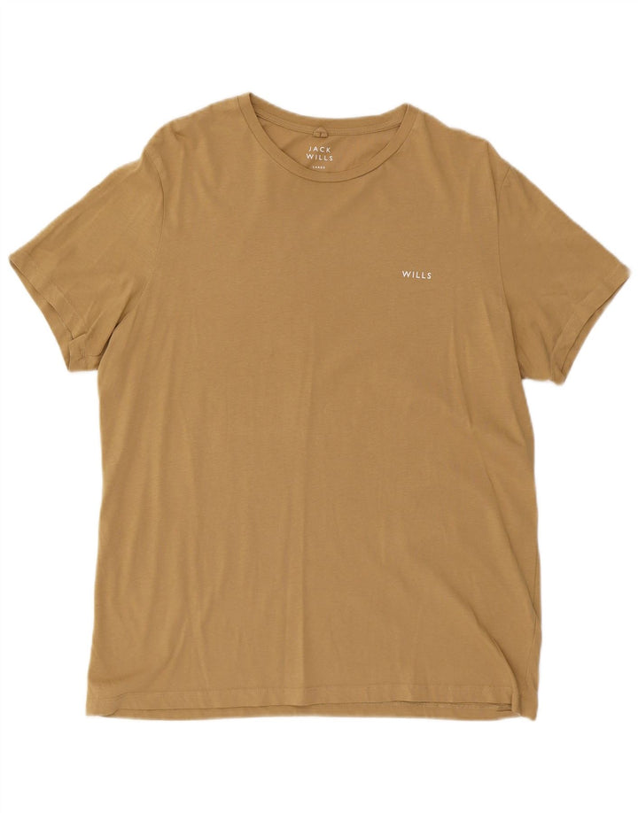 Camiseta masculina JACK WILLS grande algodão bege
