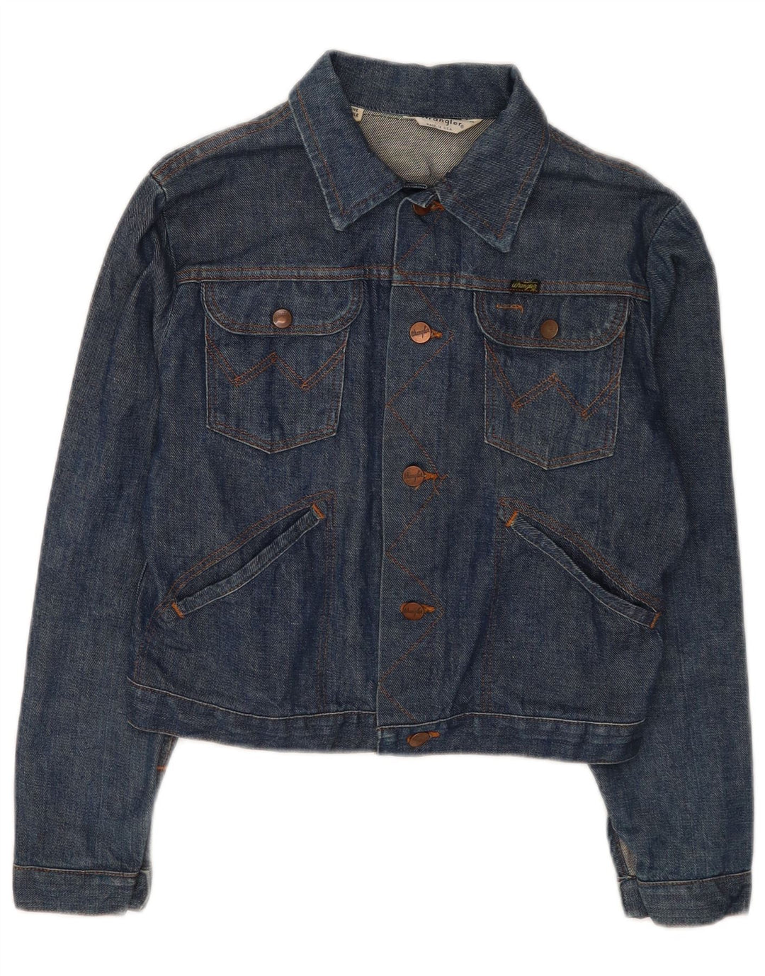 Jaqueta jeans feminina Wrangler UK 14 azul médio