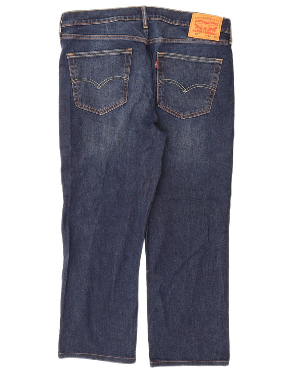 Levi's Masculino 541 Tapered Jeans W34 L27 Azul Marinho Algodão