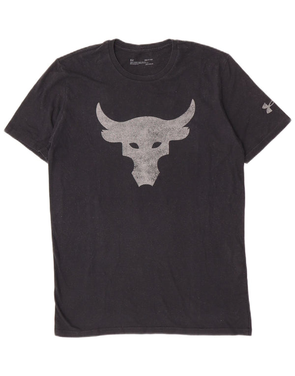 Under Armour Mens Heat Gear Graphic T-Shirt Top Small Black Cotton