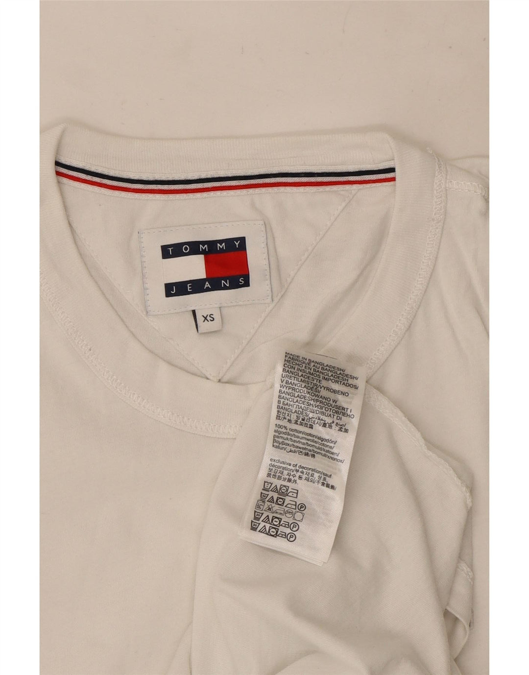 Tommy Hilfiger Mens Colete Top XS Algodão Branco