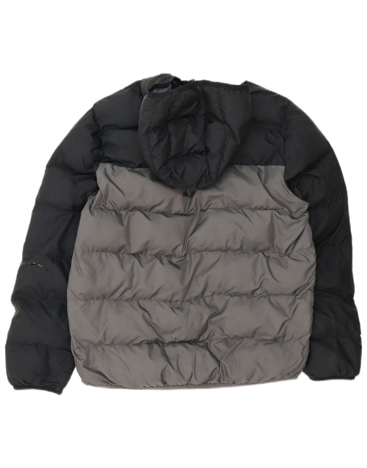 Casaco acolchoado com capuz Adidas Boys 13-14 anos cinzento colorblock