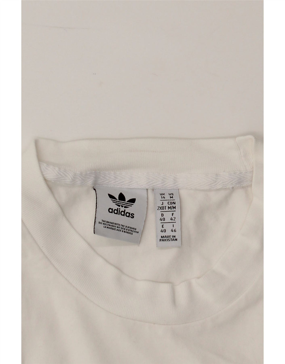ADIDAS Womens Vest Top UK 14 Medium  White Cotton Vintage Adidas and Second-Hand Adidas from Messina Hembry 