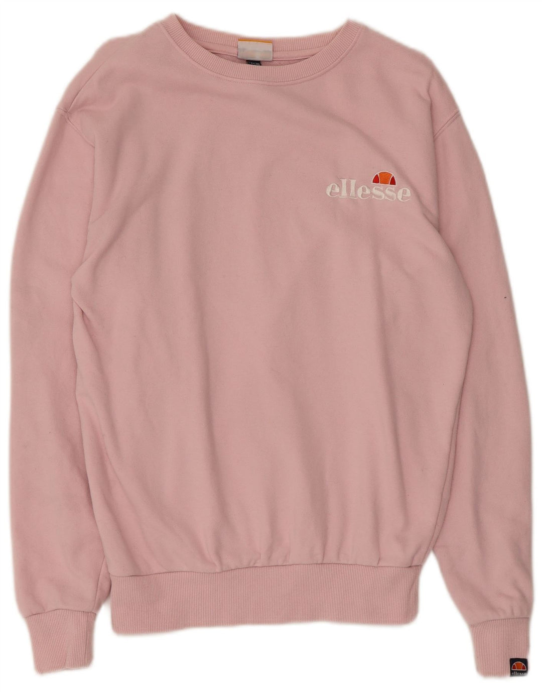 Suéter feminino Ellesse com estampa grande e grande, Reino Unido 8, pequeno, rosa, algodão