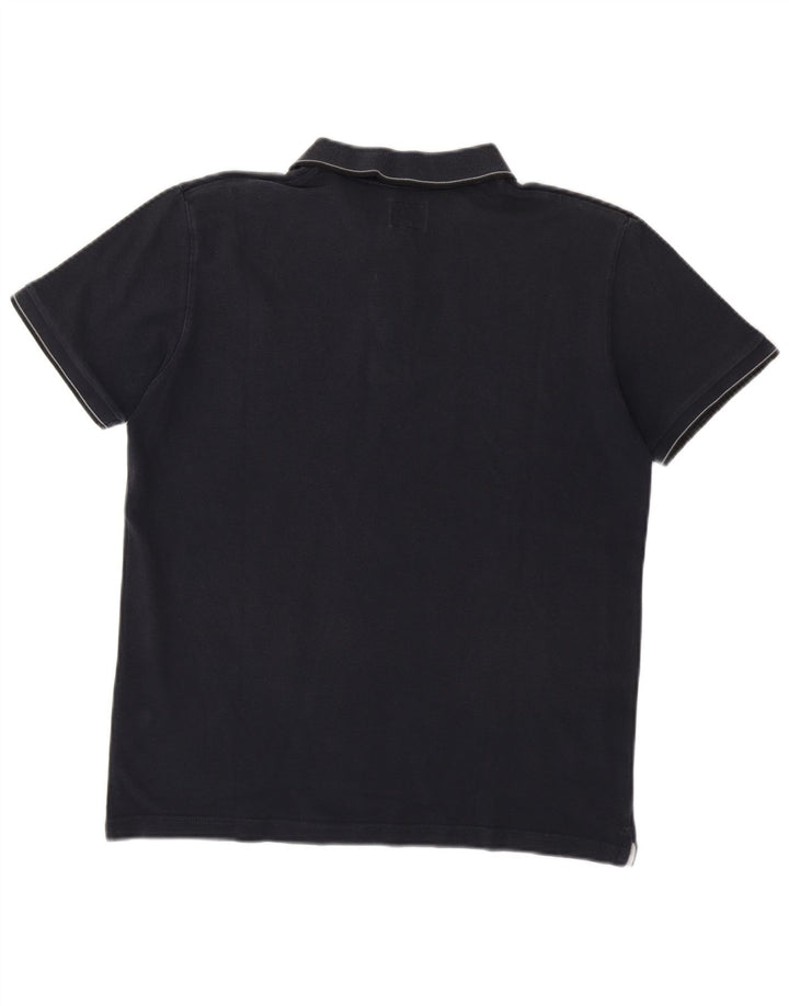 Camisa polo masculina LEE grande algodão azul marinho