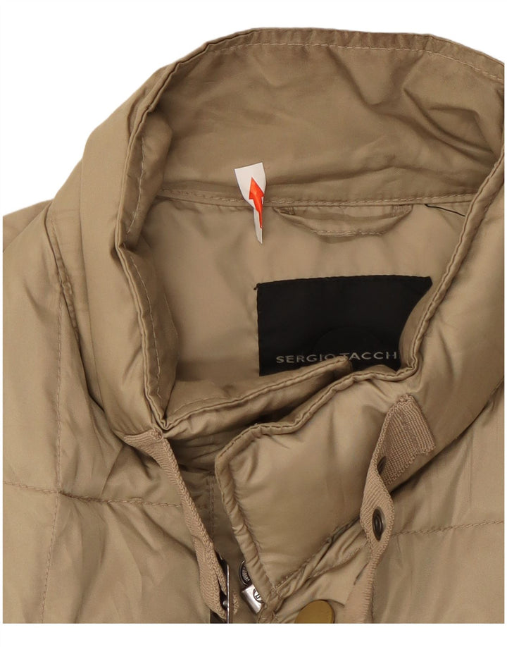 Jaqueta acolchoada masculina Sergio Tacchini UK 42 XL bege