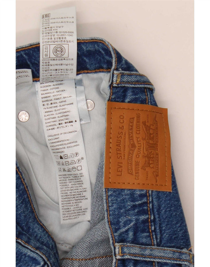 Jeans feminino Levi's Ribcage Straight W24 L29 Azul Algodão