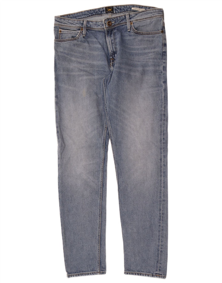 Lee Mens Selvage Stretch Slim Jeans W29 L31 Azul Algodão
