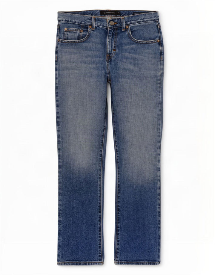Calça jeans feminina Calvin Klein Bootcut US 8 médio W30 L29 azul