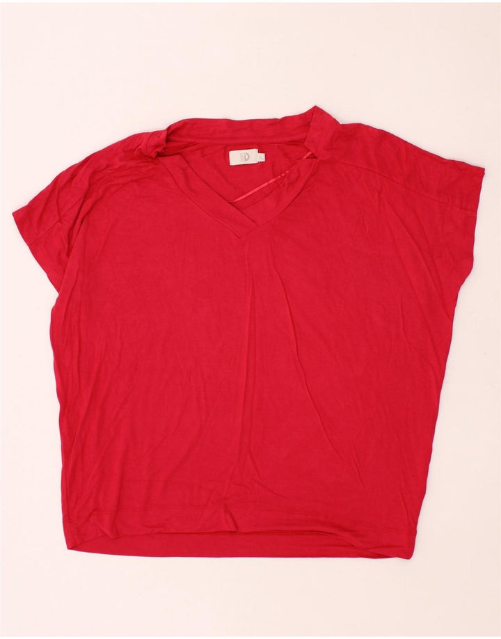 DACK'S Womens Blouse Top UK 18 XL Red Viscose Vintage Dack's and Second-Hand Dack's from Messina Hembry 