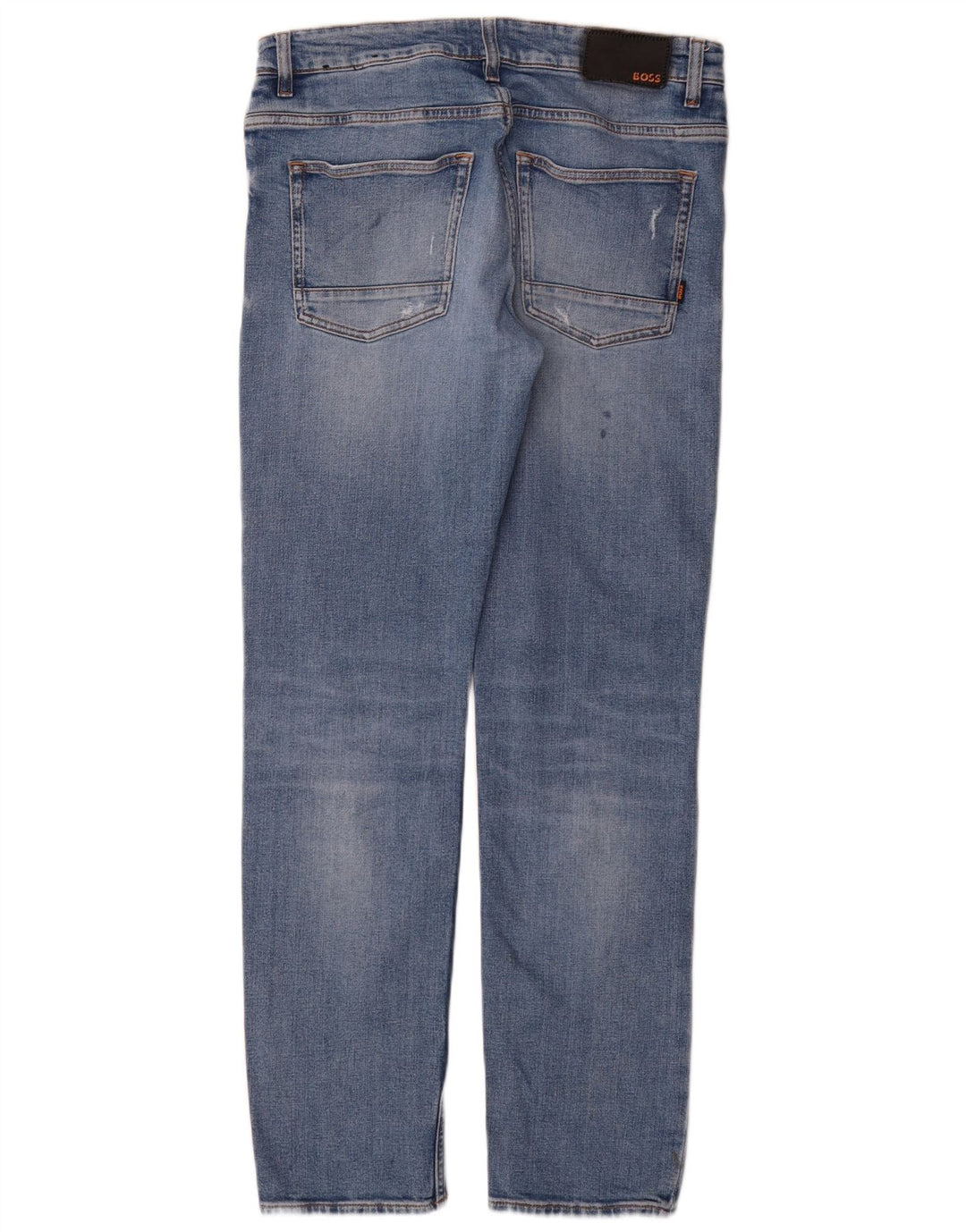 Hugo Boss Jeans masculino desgastado slim W32 L32 algodão azul