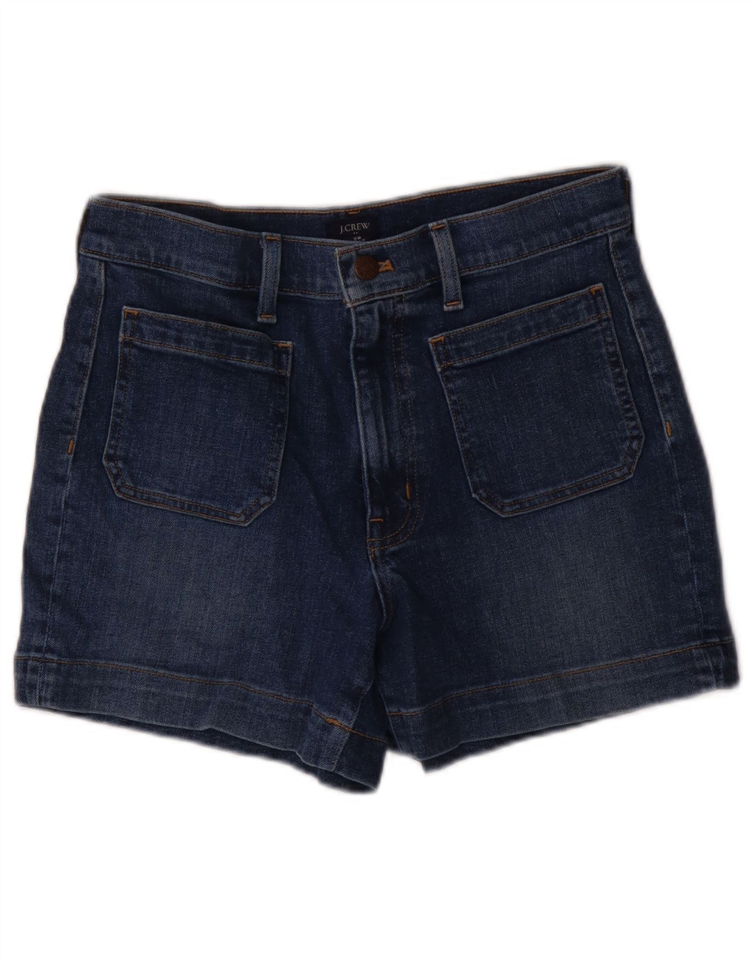 Shorts jeans feminino J. Crew W28 algodão azul marinho médio