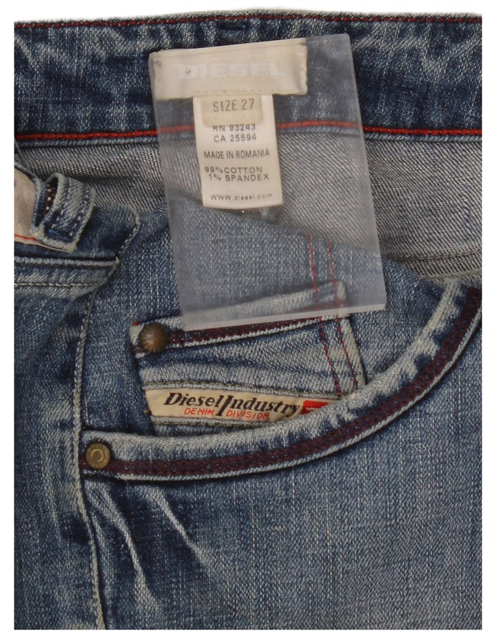 DIESEL Mini saia jeans feminina W27 pequena algodão azul