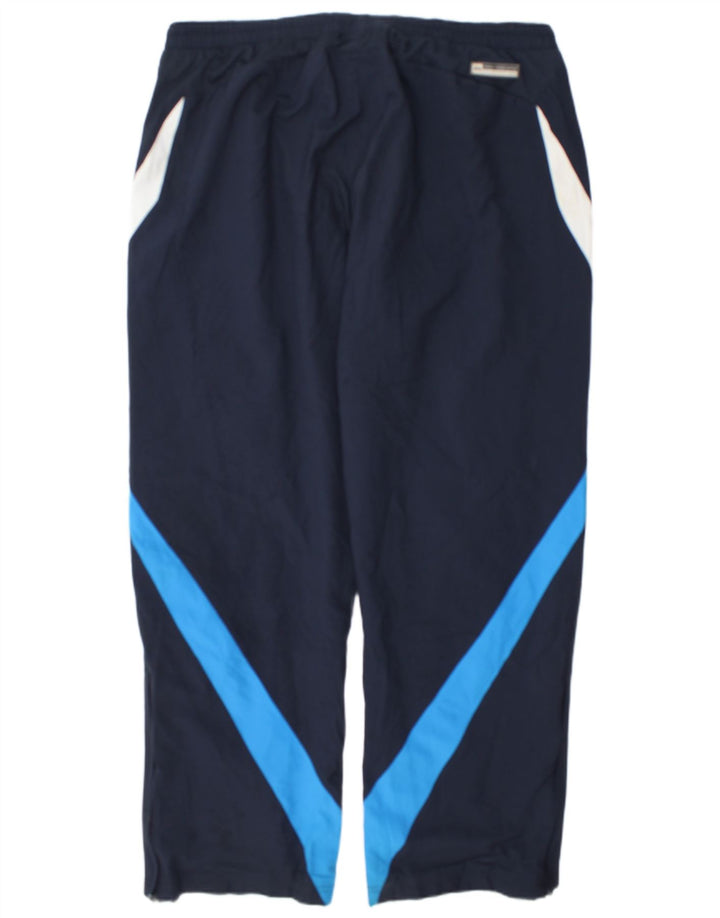 Calça de treino masculina Adidas 2XL azul marinho colorblock poliéster