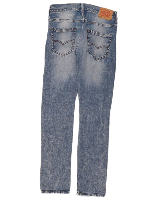 Jeans Levi's Girls 520 Distressed Tapered 13-14 anos W28 L30 Azul Algodão