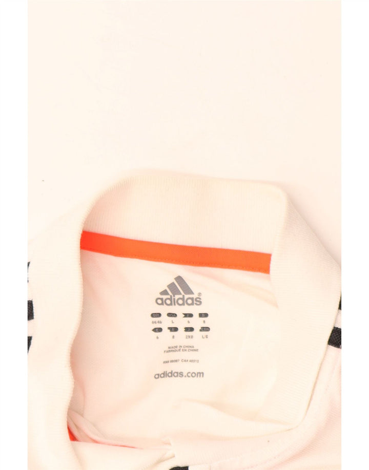 ADIDAS Mens FC Bayern Munchen Polo Shirt UK 44/46 Grande Algodão Branco