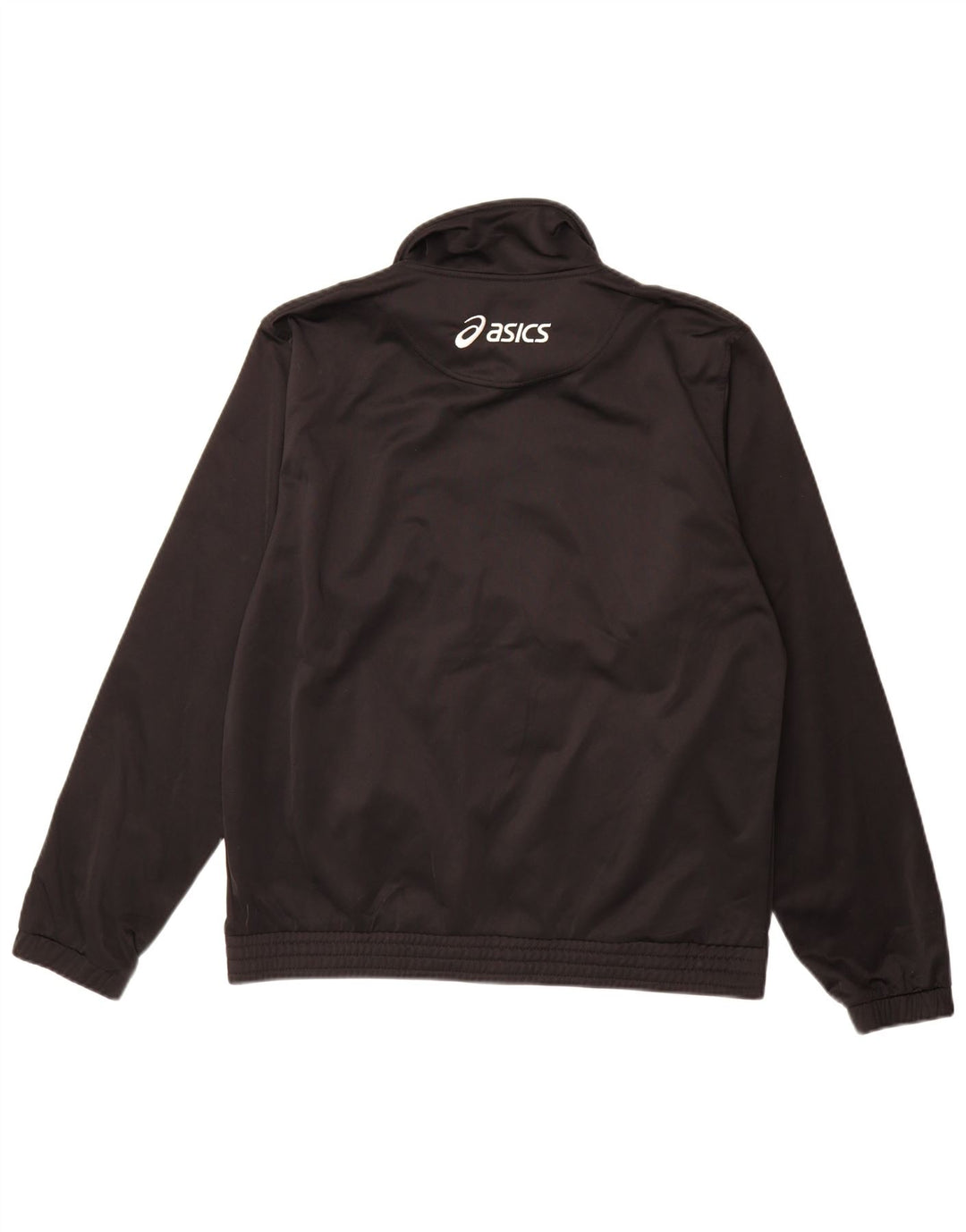 Asics Mens Tracksuit Top Jacket Grande Preto Colourblock Poliéster