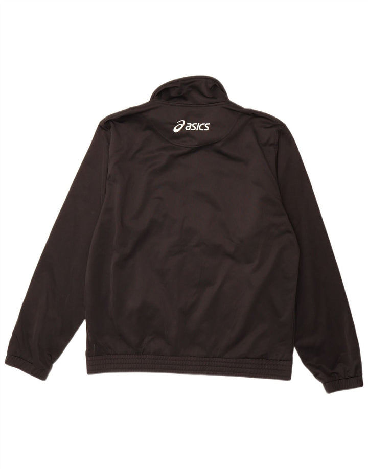 Asics Mens Tracksuit Top Jacket Grande Preto Colourblock Poliéster