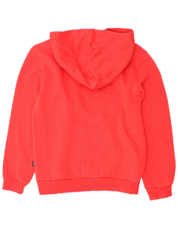 Jumper com capuz gráfico Puma Boys 9-10 anos algodão vermelho
