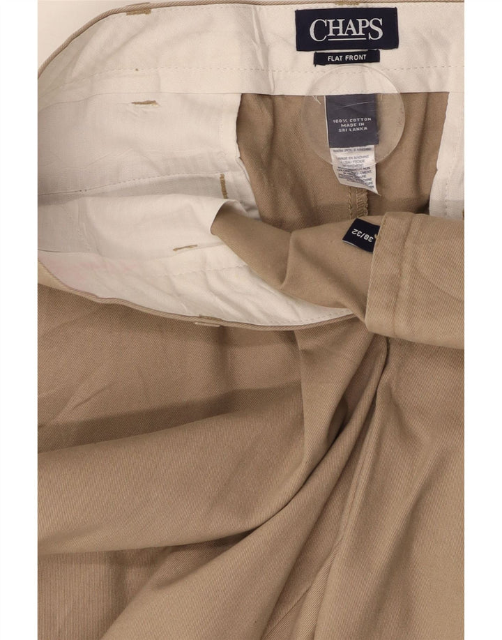 CHAPS Mens Straight Chino Trousers W38 L32 Beige Cotton Vintage Chaps and Second-Hand Chaps from Messina Hembry 