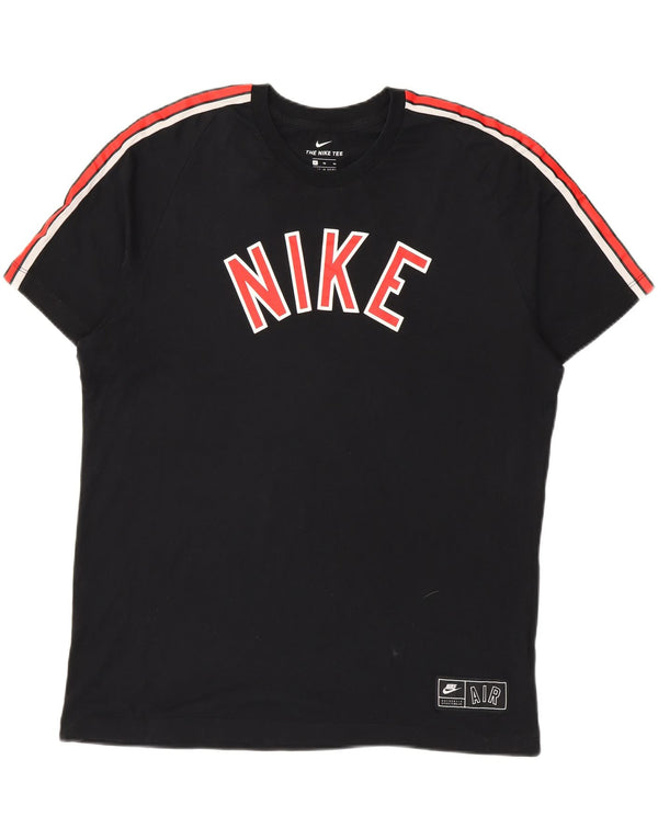 Camiseta Nike masculina gráfica Top XL preto colorblock algodão