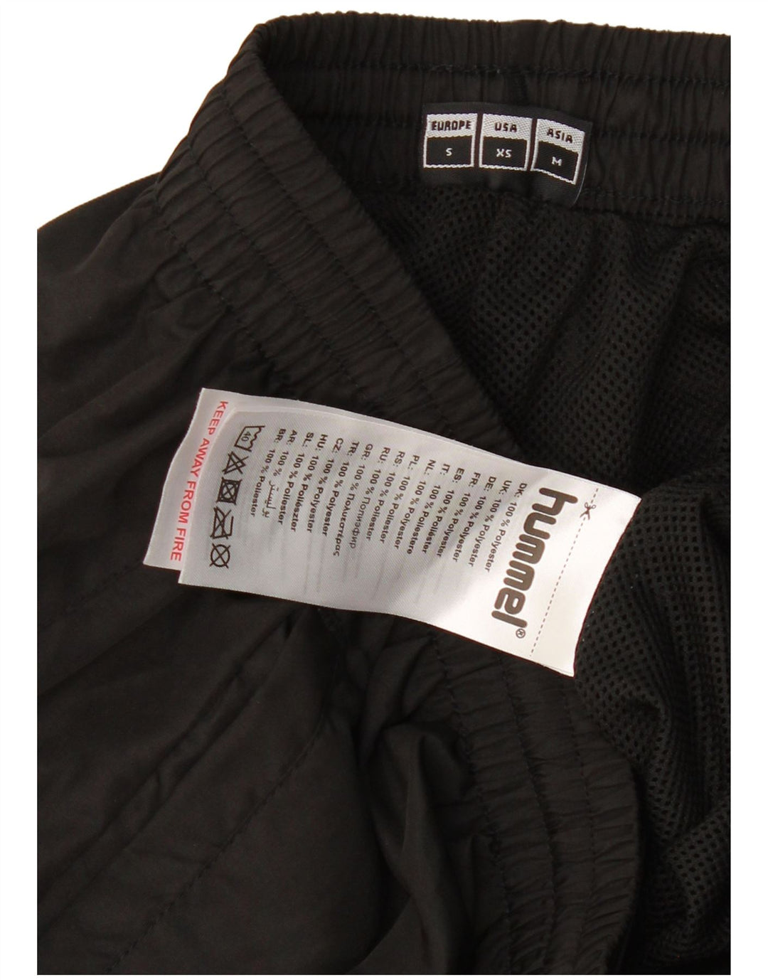 Calça de treino masculina HUMMEL de poliéster preto pequeno