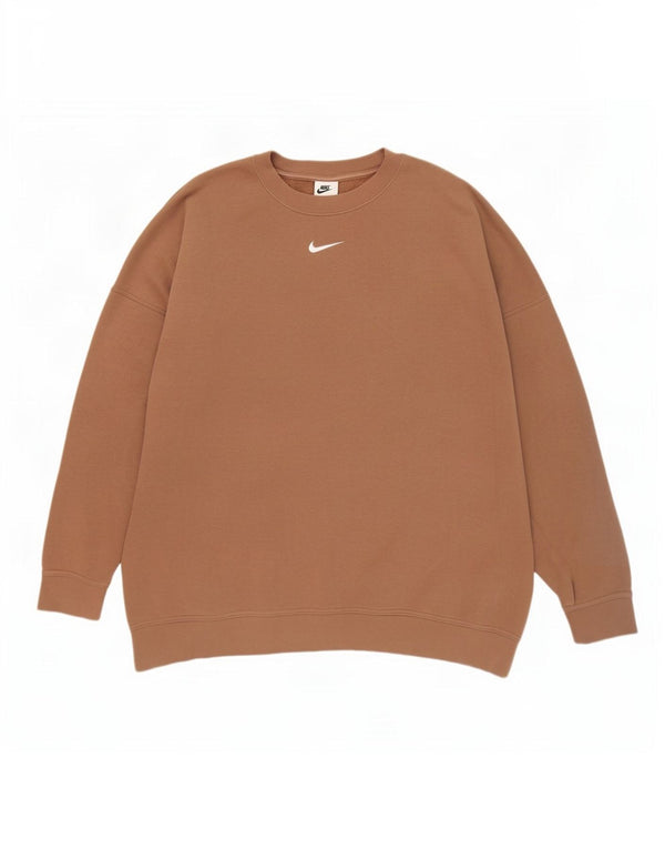 Nike feminino oversized moletom jumper reino unido 16 grande algodão marrom