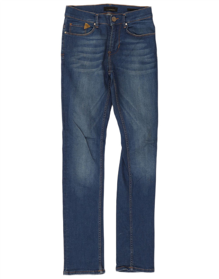 Zara Mens Slim Jeans EU 38 Pequeno W30 L33 Azul Algodão
