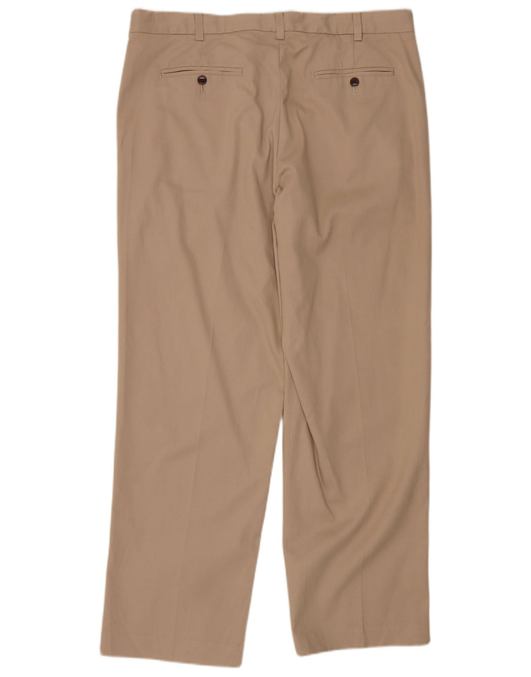 Calça Chino masculina EDDIE BAUER de ajuste relaxado W38 L32 algodão bege