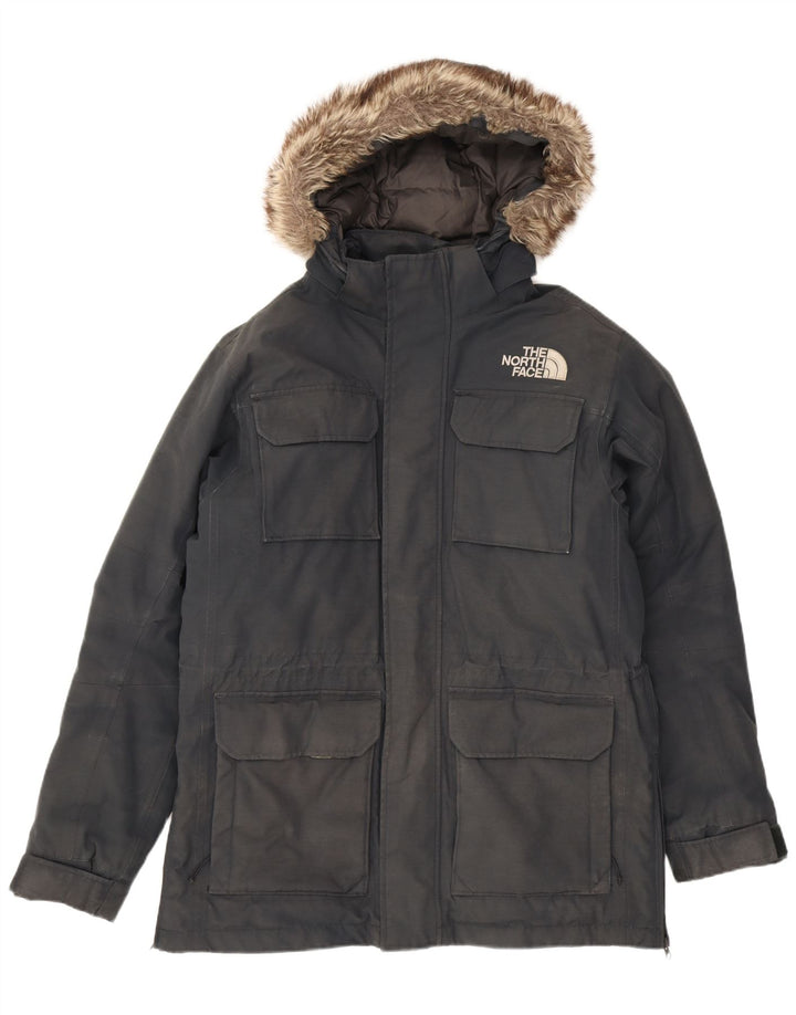 Jaqueta Parka masculina com capuz The North Face Reino Unido 38 poliéster azul marinho médio