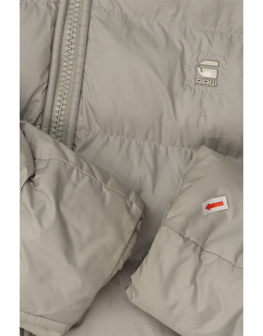 Jaqueta masculina acolchoada com capuz G-STAR UK 38 poliéster cinza médio