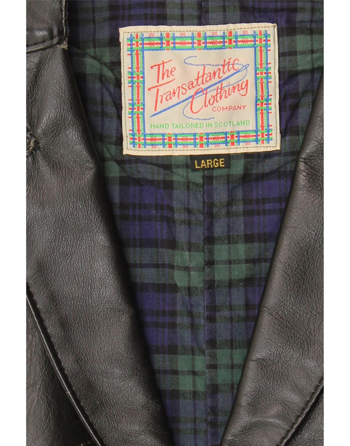 Colete Vintage Masculino Grande Preto